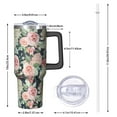 thumbnail image 2 of OBREWU Pioneer Flower Tumbler with Handle and Lid,Pioneer Flower 40oz Double Wall Vacuum Insulated Tumbler,Cups Gift for Women and Men, 2 of 7