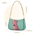 thumbnail image 3 of FORMRS Womens Shoulder Bag with Chain Strap Clutch Purse Cute Tote Handbag, Big Pink Cheetah, 3 of 7