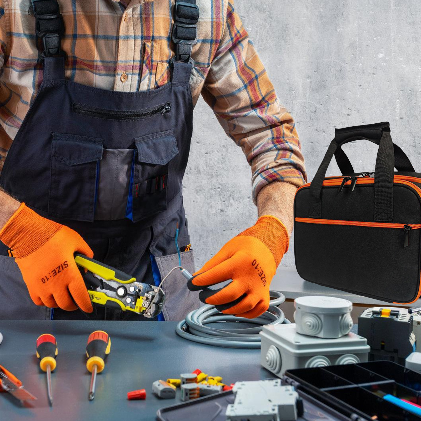 Multipurpose Electrical Bag Circuit Tool Carry Case for Professional Electricians and Home Maintenance Gear