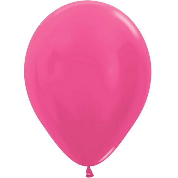 5 inch Sempertex Metallic Fuchsia Latex Balloons (100 Pack) - Party Supplies Decorations