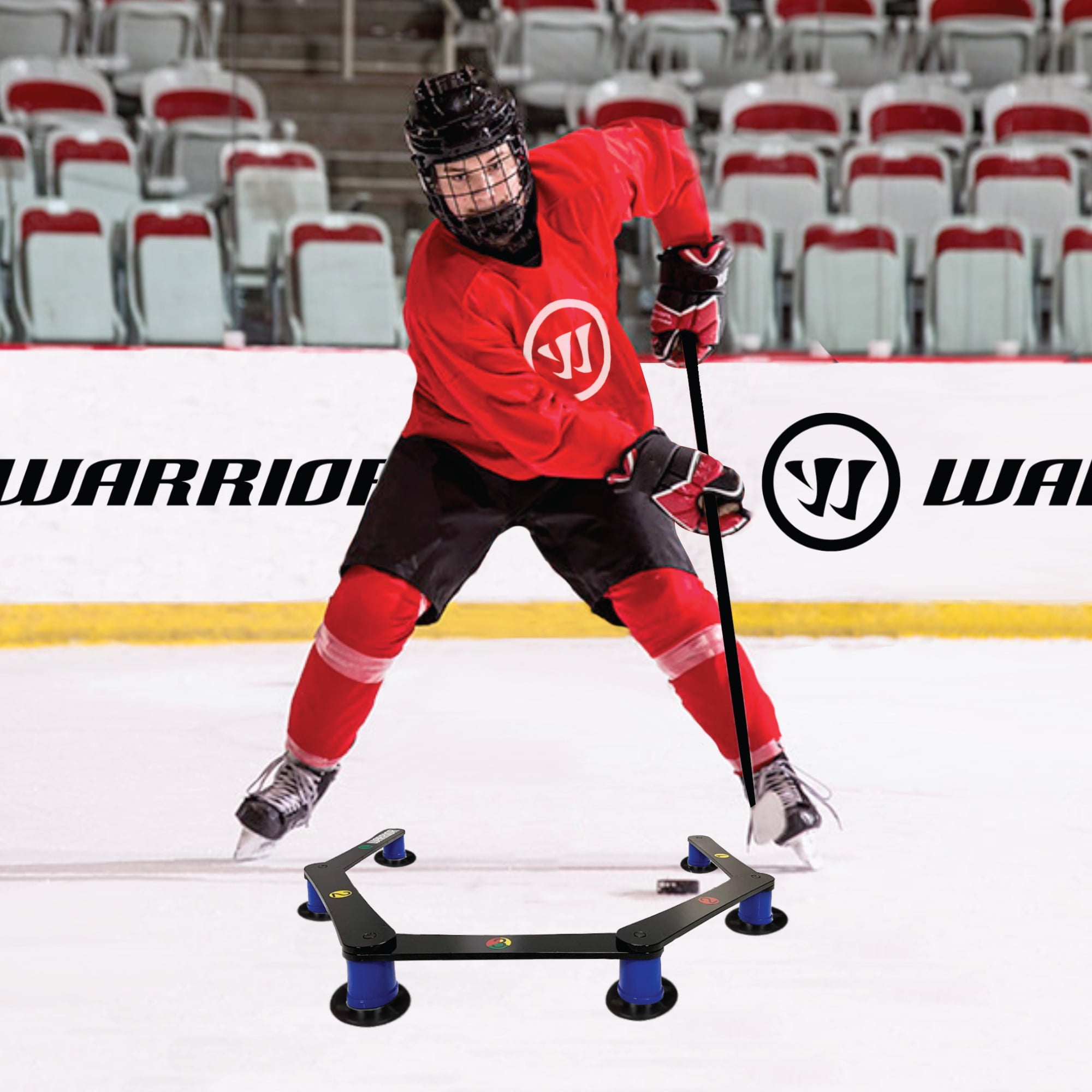 Warrior Street Hockey Player Stick - Wood - 57" Junior/Intermediate 450g - Left Hand Curve Ages 8+
