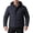 Navy, variant on Men's Solid Color Thick Hooded Jacket with Detachable Hood - Designed for Warmth & Versatility, Button/Zipper Closure Ideal for Cool Weather Wear