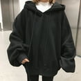 thumbnail image 4 of XINXIAOO Hoodies Sweatshirt for Women Long Sleeve Pullover Sweatshirts Baggy Hoodies Black Crewneck Fall Clothing Women’S Clothing, 4 of 7