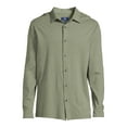 Men’s Knit Button Down Shirt with Long Sleeves, Sizes S3XL