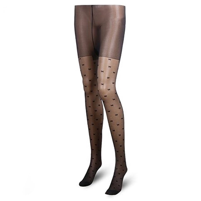 AWZXDE Bas Collants en Maille Transparente avec Nœud pour Femmes, Chaussettes Mignonnes pour Femmes, Bas Unis, Liens, Mode, Fins