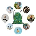 thumbnail image 5 of Xecao Tennis Rackets and Balls Pattern Sports Drawstring Backpack - String Swim Gym Bag with Wet Proof Pocket for Women&Men-Medium, 5 of 5