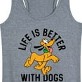 thumbnail image 3 of Mickey & Friends - Pluto Life Is Better With Dogs - Women's Racerback Tank Top, 3 of 5