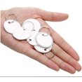 thumbnail image 5 of 150 piezas de llaveros de metal, etiquetas de llavero redondas en blanco con anillos divididos de metal para llavero, mochila, equipaje, mascota (blanco) JAMW Sencillez, 5 of 5