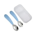 thumbnail image 3 of xinxixnxx Kids Tableware Spoon Fork Feeding Scoop Bowl Rust-free Non-slide Thickened Plate Kit Multipurpose Blue Fork Spoon/Box, 3 of 5