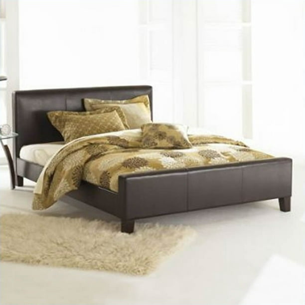 Faux Leather Upholstered Platform Bed, Euro Platform Bed Frame