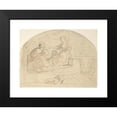 thumbnail image 2 of Adrian Ludwig Richter 18x15 Black Modern Framed Museum Art Print Titled - Three Women and a Child on a Roof (1820-84), 2 of 5