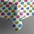 thumbnail image 5 of Colorful Skull Pattern Square Tablecloth,Waterproof Square Table Cover,Wipeable Spillproof Washable Table Cover for Home Kitchen Party Decor 42"X42"(107x107cm), 5 of 6
