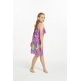 thumbnail image 3 of Girl Hawaiian Round Neck with Ruffle Dress in Pretty Tropical Purple Size 4, 3 of 5
