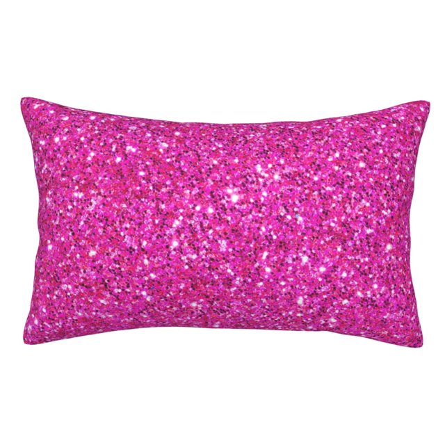 Fotbe Rose Red Glitter Funda de Almohada Decorativa Estilo Occidental, Lujo en Algodón, Fundas para Almohadas King, Cojín Estampado para Decoración del Hogar-20"x30"