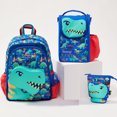 thumbnail image 2 of Mochila escolar con diseño de dinosaurio de dibujos animados australiano Smiggle, mochila para estudiantes, cartera, bolso cruzado para comida, estuche retráctil para lápices, 2 of 4
