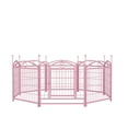 thumbnail image 4 of ZephyPaws 24 Inch 8 Panels Dog Playpen,Heavy Duty Metal Dog Pen Indoor Outdoor Fence for Yard,Camping,RV,Garden,Privacy Patio,Pink, 4 of 8