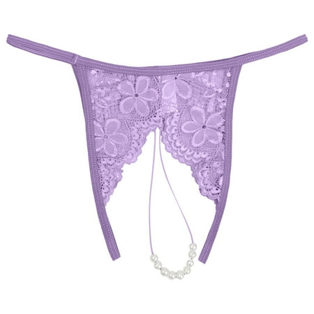 Upioiwer Womens Underwear Packs Womens Underwear Women Sexy Tassel Mesh Pearl Briefs Hollow Out Panties Crochet Lace Up Panty Thongs G String Lingerie Underwear Thong Womens Cotton Panties High