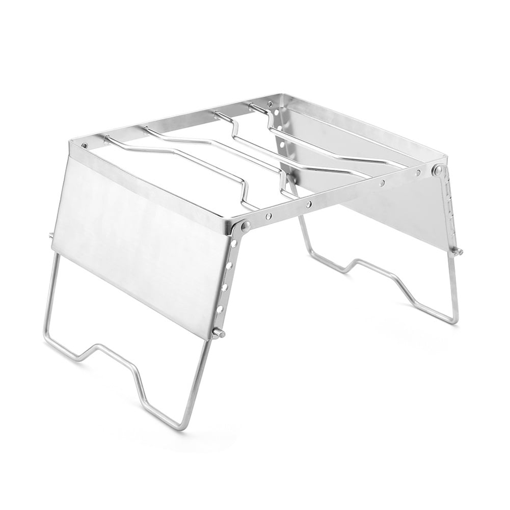 Camping Pot BBQ Grill Bracket Holder Outdoor Foldable Stove Stand Rack