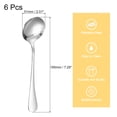 thumbnail image 2 of 6uds Inoxidable Acero Sopa Cuchara 7.3 Pulgada Té Cucharas Redondas Cena Cucharas Postre Cuchara para Cena Caldo Café Sopa, Plata, 2 of 7
