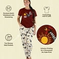 thumbnail image 6 of Lazy One Women's Pajama Set, Short Sleeves with Cute Prints, Relaxed Fit, Rise & Shine Chicken, 6 of 7