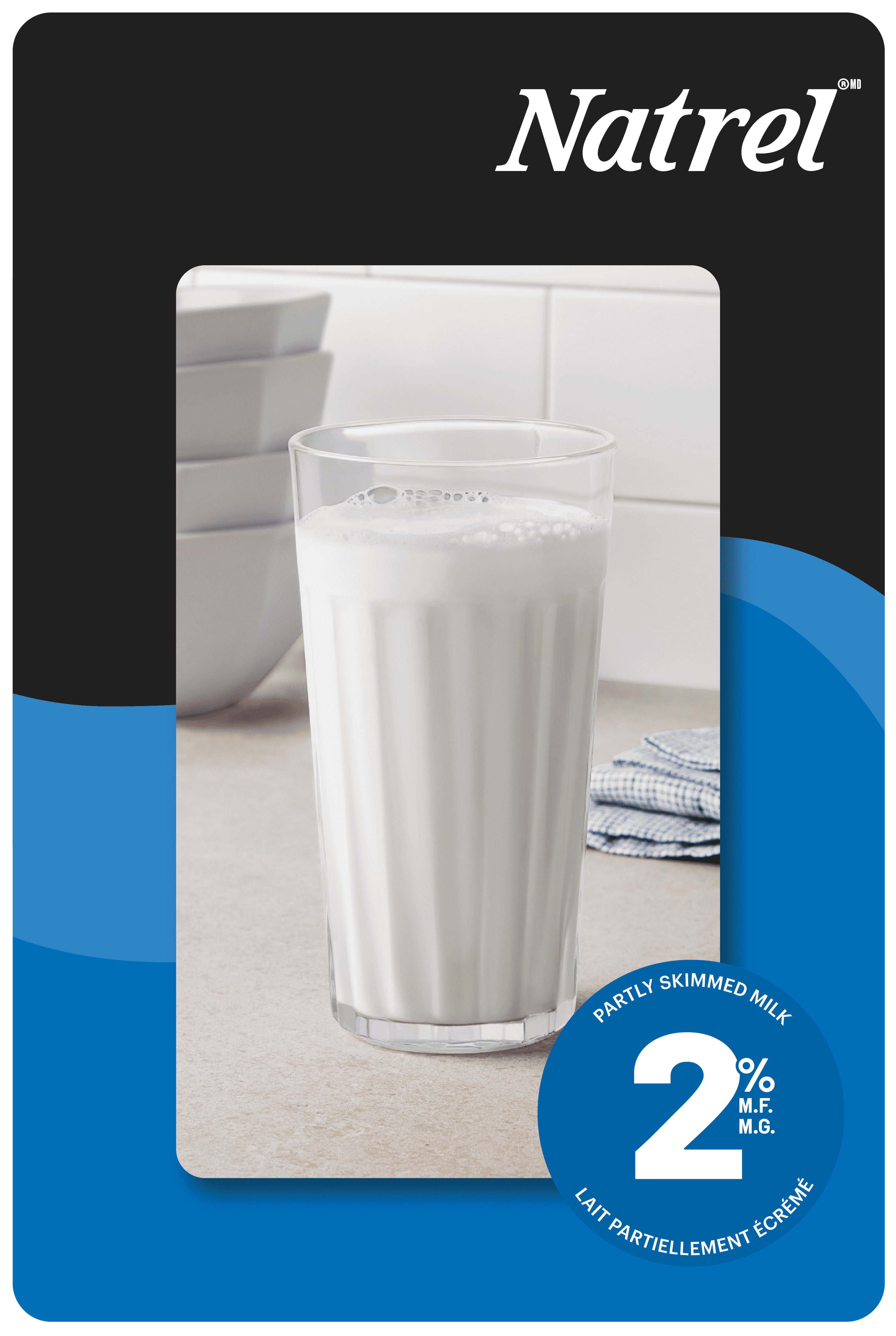 Lait finement filtré 2 % Natrel