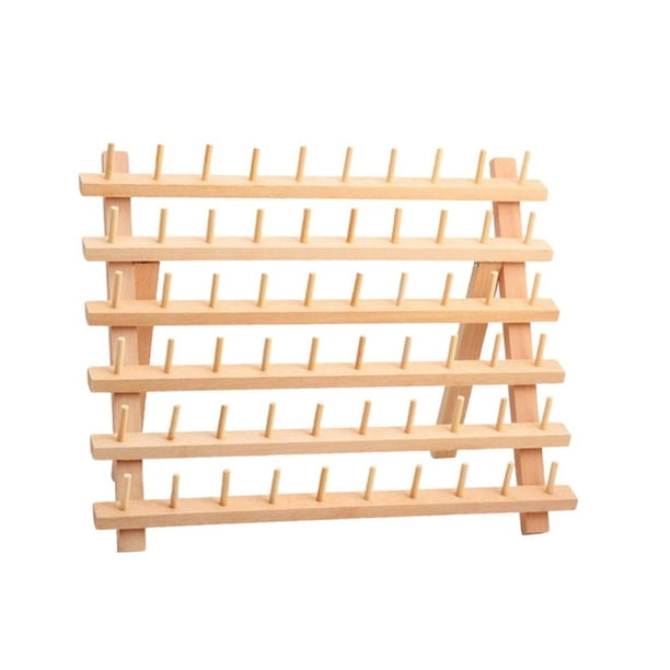 60 Spools Wooden Spool Thread Rack/Thread Holder Organizer for Embroidery  Sewing 