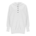 thumbnail image 5 of Craaazy Oversized Sweatshirt for Women Hooded Button Long Sleeve Shirts Gifts, 5 of 6