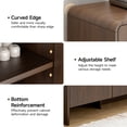 thumbnail image 6 of ROGALIS 60" Sideboard Buffet Cabinet with Storage & Adjustable Shelves, Farmhouse Curved Design Coffee Bar Cabinet with 4 Doors,Walnut, 6 of 7