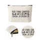 thumbnail image 3 of Ofertas Únicas 1 Pc Bolsa de Maquillaje de Lona Beige Durable con Puntos de Letras, 3 of 5
