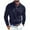 Navy, variant on Stamzod Mens Casual Shirts Long Sleeve Button Knitted Pullover Top Fall Winter Business Work Shirt for Men Navy XXL