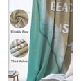 thumbnail image 6 of Summer Coastal Black Out Curtains 54 Inch Long, Short Curtains for Small Window, Ocean Beach Starfish Wave Brown Green Room Darkening Farmhouse Window Curtains for Kitchen Bedroom 42"x54" 2 Panels, 6 of 8
