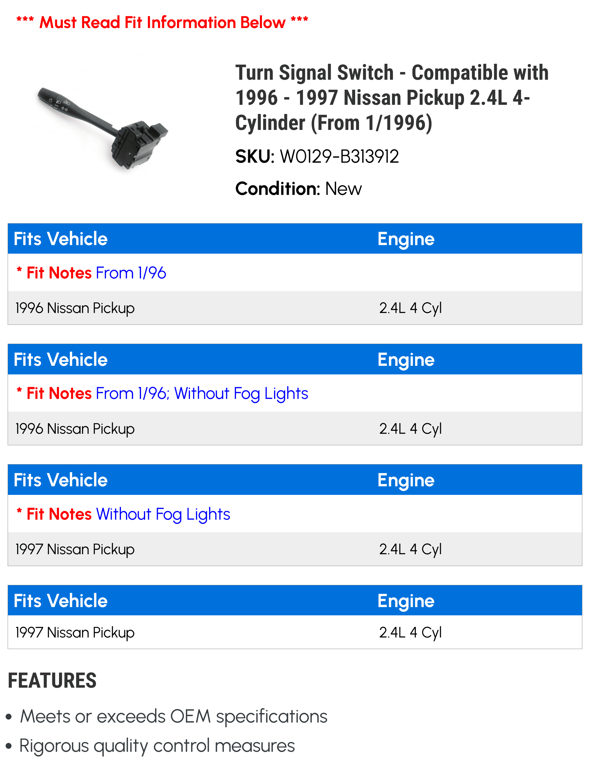 ASUです Amazon.com: STAYTOP Turn Signal Switch Fits for Nissan 200SX