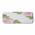 thumbnail image 1 of Floral Computer Mouse Pad, Romantic Theme of Roses and Leaves Symbolizing Love Passion, Rectangle Non-Slip Rubber Mousepad Large, 31" x 12" Gaming Size, Coral Pale Olive Green, by Ambesonne, 1 of 2
