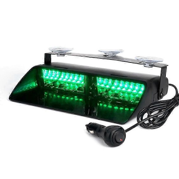 Green 16 LED High Intensity LED Law Encompatible withcement Emergency Hazard Warning Strobe Lights compatible with Interior Roof/Dash/Windshield with