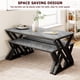 thumbnail image 4 of QinaQin Juego de mesa de cocina para 4 con 2 bancas, comedor ahorrador de espacio con estructura metálica resistente, ideal para cocina o departamento, 4 of 7