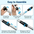 thumbnail image 3 of Lightweight Electric Spin Scrubber, Adjustable Handle, 3 Speed Mode Power Electric Scrubber for Cleaning, Cordless Shower Cleaning Brush with 8 Brush Heads for Bathroom, Tub, Floor, Tile (White), 3 of 10