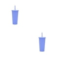 thumbnail image 1 of Cateissary Botella de agua Frasco al vacío Taza con pajitas Mano de obra fina Tamaño compacto 750ML Equipo de campamento multicolor Regalo dulce Type4 NO4, 1 of 6