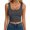 Dark Gray, variant on Womens Tank Tops Slim Fit Ribbed Knit Round Neck Wavy Hem Layering Casual Top,Light Purple S