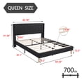 thumbnail image 7 of alazyhome Queen Size Upholstered Platform Bed Frame, Easy Assemble, Black, 7 of 7