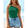 thumbnail image 3 of PRETTYGARDEN One Shoulder Going Out Tops for Women Summer Trendy Sleeveless Fitted Ribbed Shirts Spring Y2K Clothes, 3 of 10