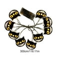 thumbnail image 3 of Neoyler Halloween Decorations Indoor with Ghost Skull Pumpkin Light String for Home Spooky Holiday Decor Waterproof Led Low Voltage Flexible Lighting for Walls and Windows 118.1in Black, 3 of 6