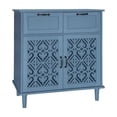 thumbnail image 2 of Eleanor American Storage Cabinet Dresser with Symmetrical Pattern, 2 Doors, 2 Drawers, Solid Wood Legs, Blue, 2 of 13