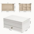 thumbnail image 2 of Jewelry Box Jewrlry Organizer, Wooden Jewelry Boxes for Women Jewelry Box for Girls, Gift Jewelry Box with Drawer and Mirror -White, 2 of 7