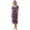 Rich Violet Floral, variant on Plus Size Short Pintuck Knit Gown