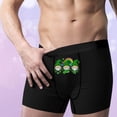 thumbnail image 3 of St. Patrick's Day Print Boxer Briefs for Men, Breathable Close Fitting Underwear, Polyester, 1 Pc, 3 of 6