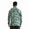 thumbnail image 3 of Sbart Men’s Premium Fishing Shirt with Hoodie Face Mask Lightweight Sun Protection UPF 50+ Long Sleeve for Fishing Hunting Hiking Biking Outdoor Sports Outdoor Activities Camouflage Green Color, 3 of 8