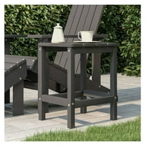 Patio Adirondack Table Anthracite 15"x15"x18.1" HDPE
