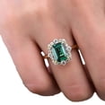 thumbnail image 5 of 925 Sterling Silver Shiny Emerald Square Cubic Zirconia Rings Diamond Rings for Women Jewelry Findings Earring Backs Findings, 5 of 5