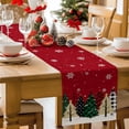thumbnail image 2 of Christmas Table Runner Buffalo Plaid Xmas Tree Forest Table Runners Red Cotton Linen Dresser Scarf Kitchen Dining Table Decor for Christmas Holiday Party Decor 13x36 Inch, 2 of 9