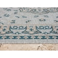 thumbnail image 3 of Allstar Rugs 7' 7" x 10' 0" Powder Blue Traditional Persian Themed Polypropylene Outdoor Rug with a Dark Cyan Heriz Design and Gainsboro Grey Accents. Flatweave in Turkey., 3 of 8